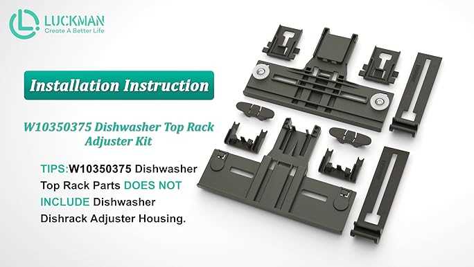 whirlpool dishwasher top rack parts diagram