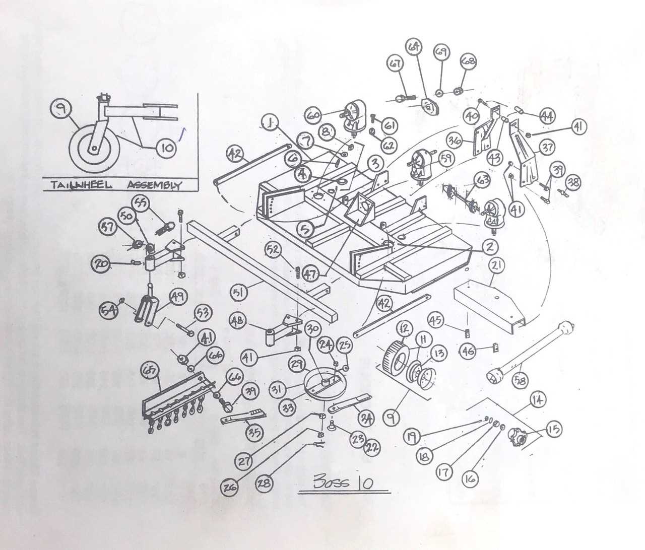 white lawn mower parts diagram