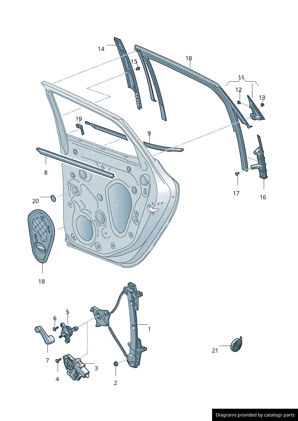 window regulator parts diagram