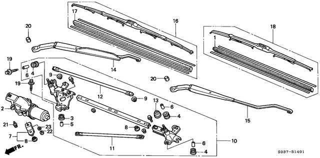 wiper linkage windshield wiper parts diagram