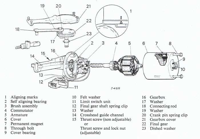 wiper linkage windshield wiper parts diagram