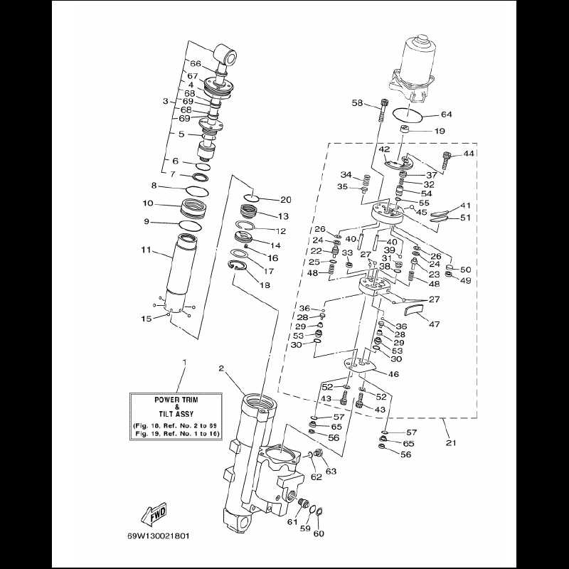 yamaha tilt and trim parts diagram