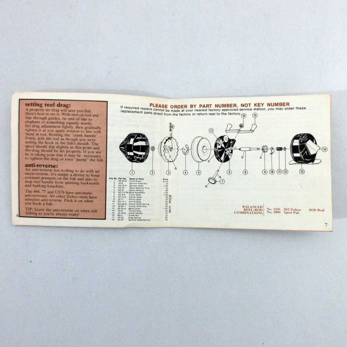 zebco 202 parts diagram