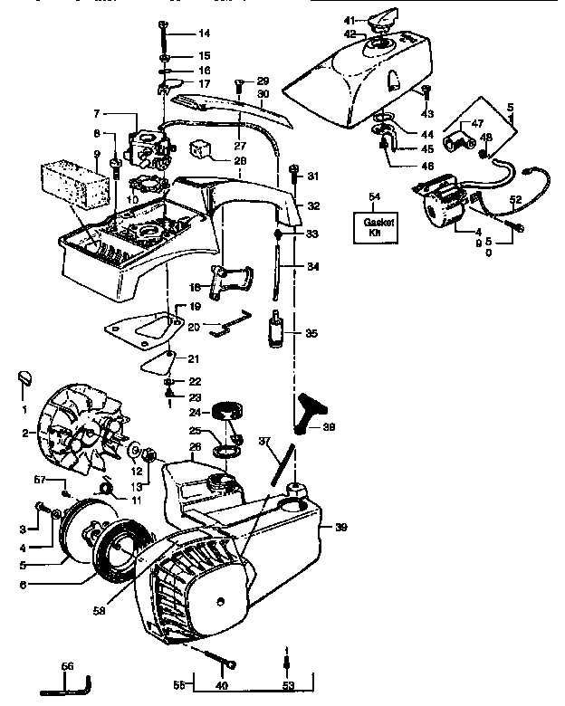 craftsman 358 chainsaw parts diagram