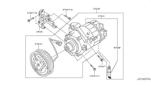 ac compressor parts diagram