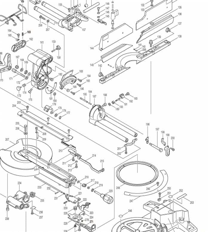 makita miter saw parts diagram