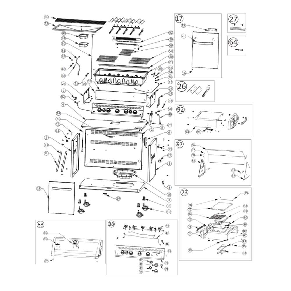 gas oven parts diagram