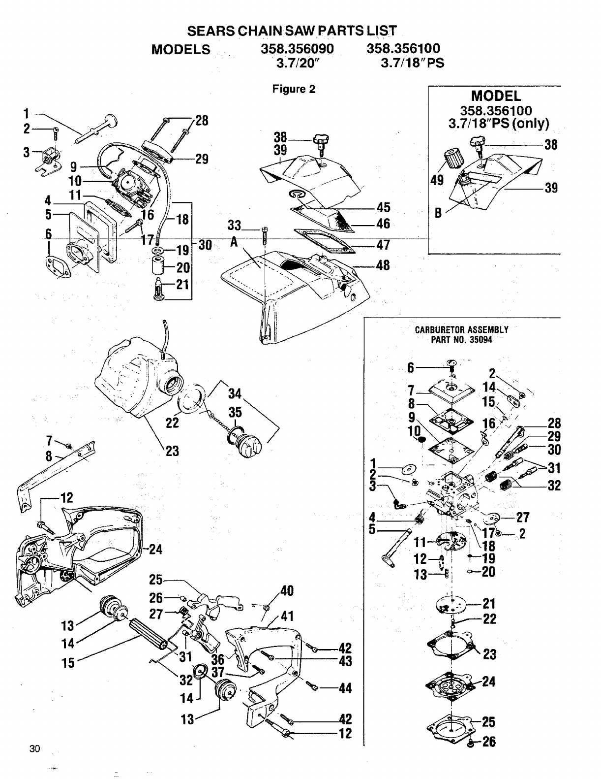 craftsman pole saw parts diagram