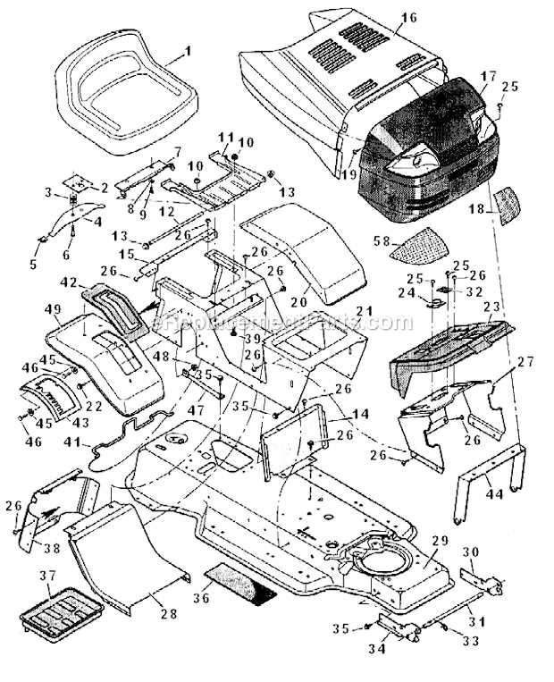 murray 30 inch riding mower parts diagram