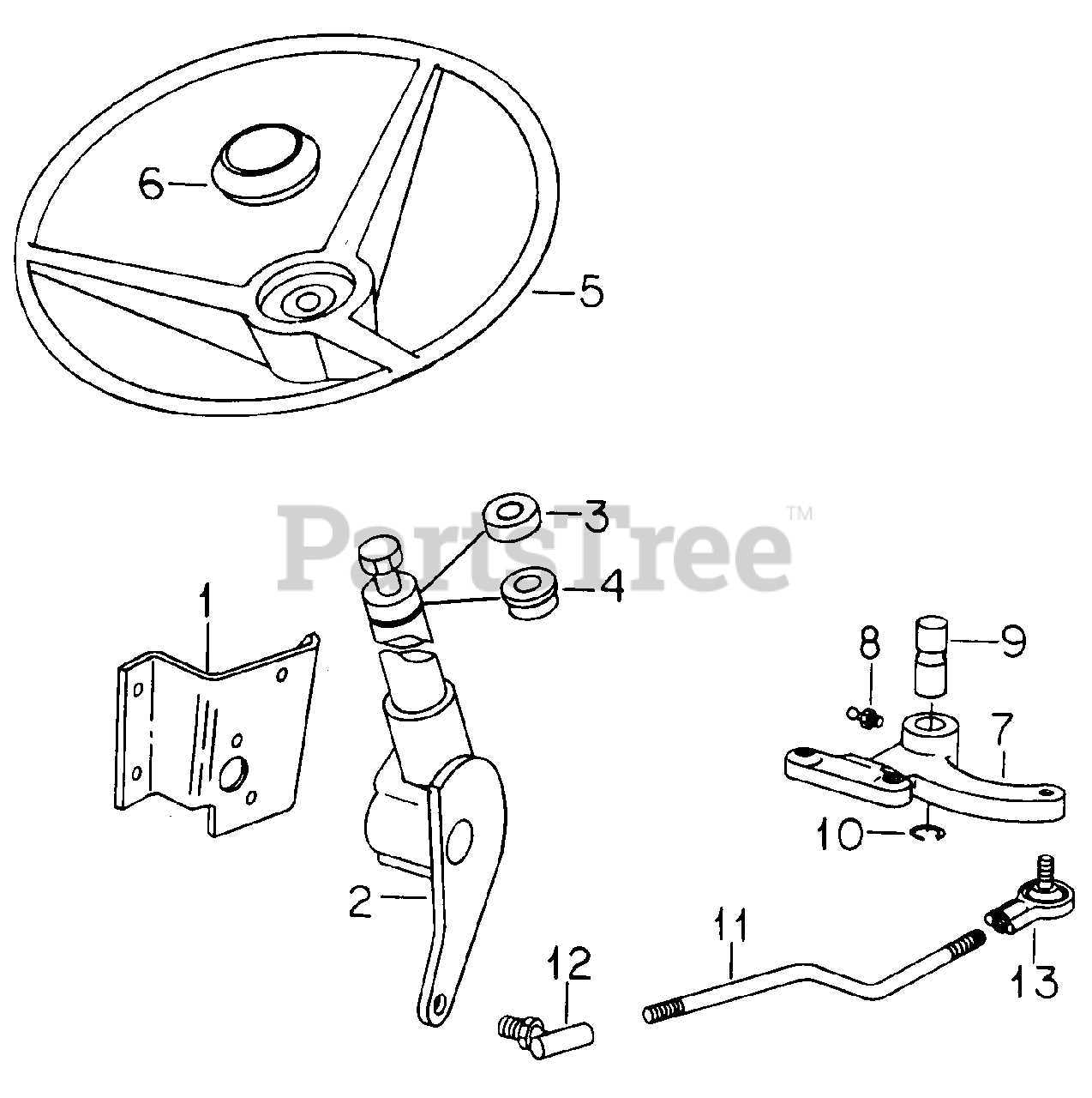 cub cadet steering parts diagram