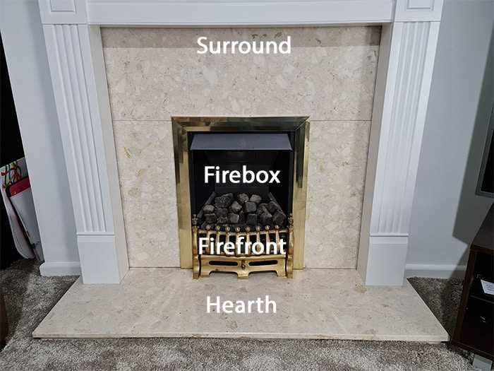 fireplace parts diagram