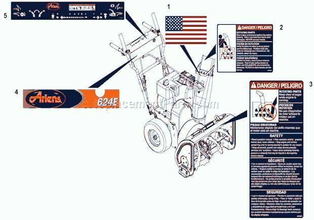 ariens 624e parts diagram