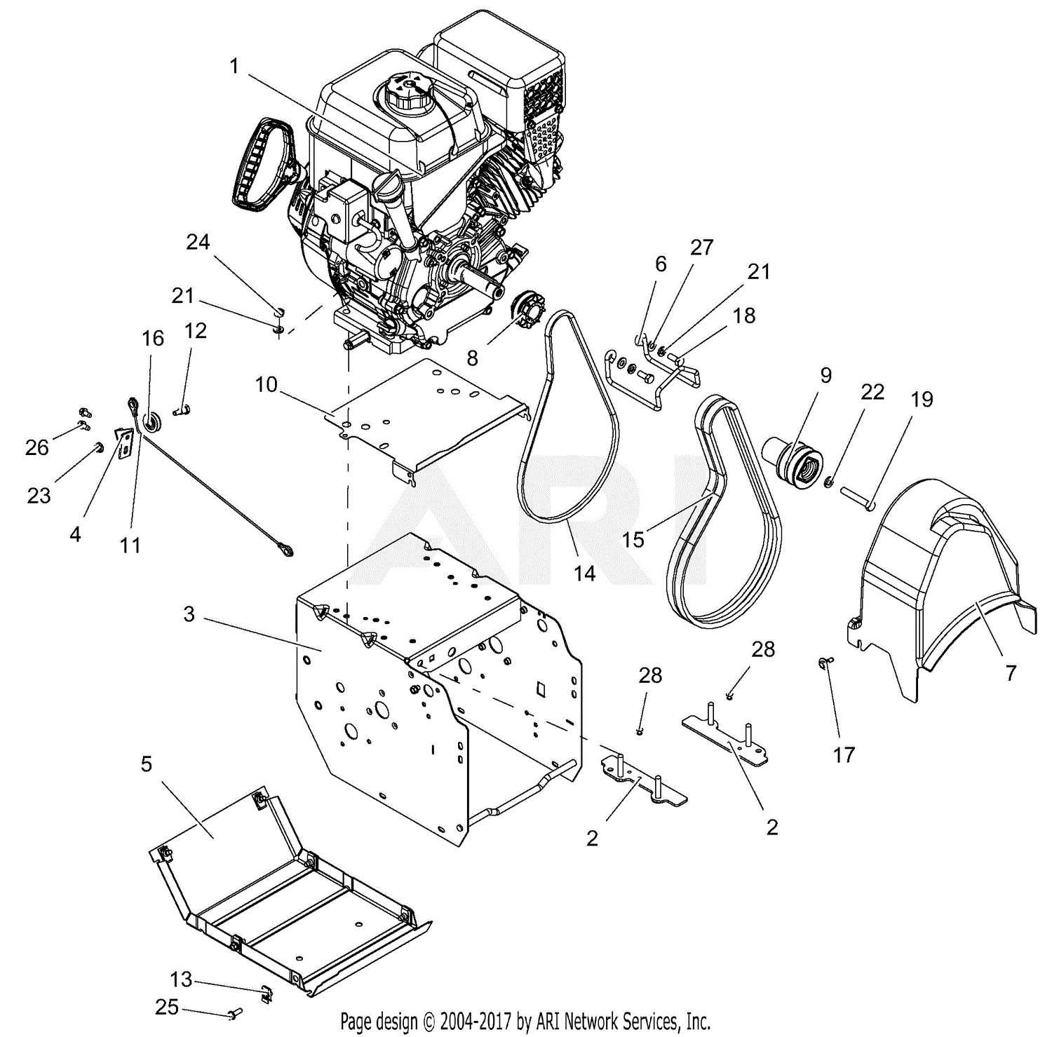 ariens parts diagram