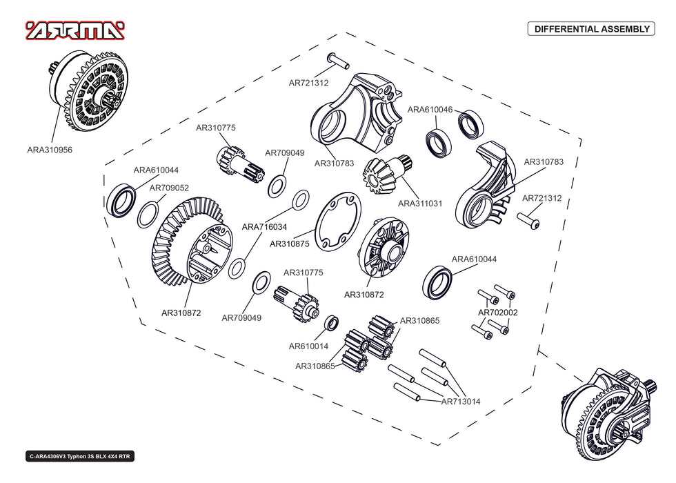 arrma typhon 3s parts diagram