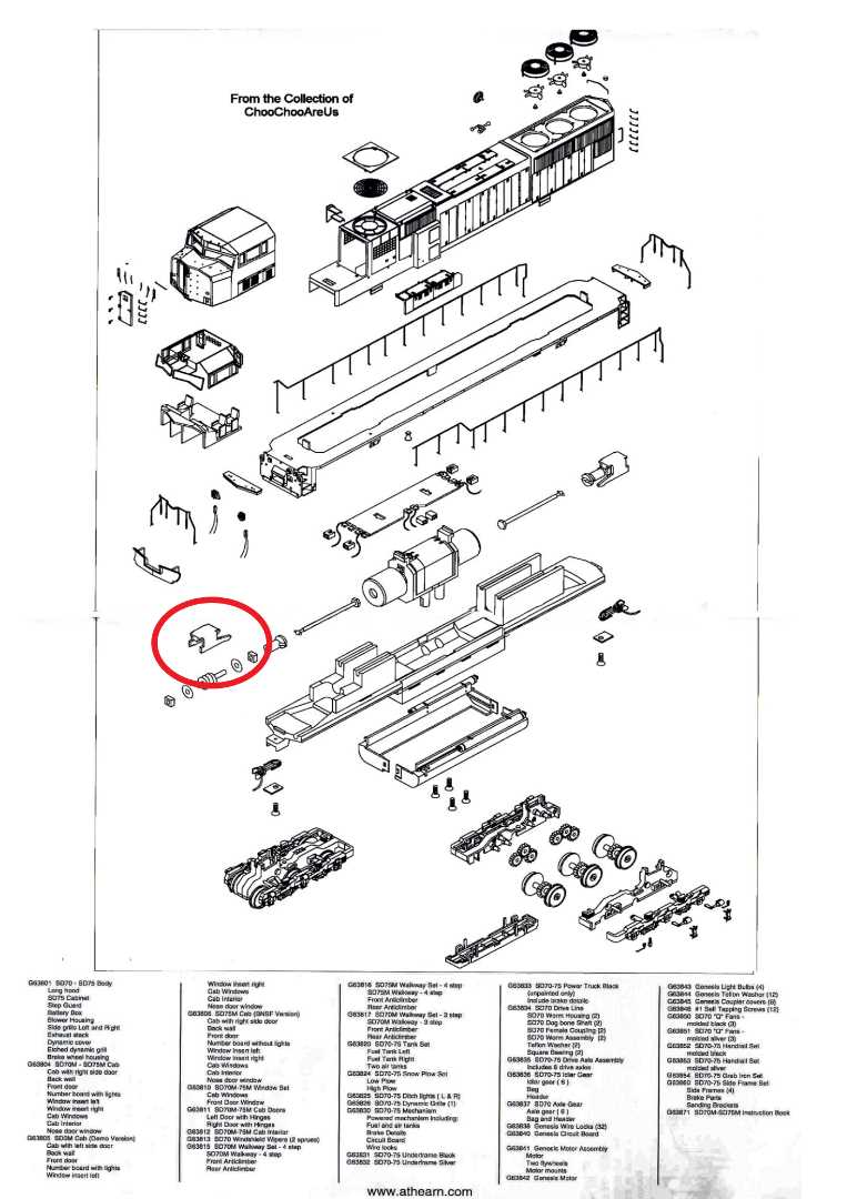 athearn parts diagrams