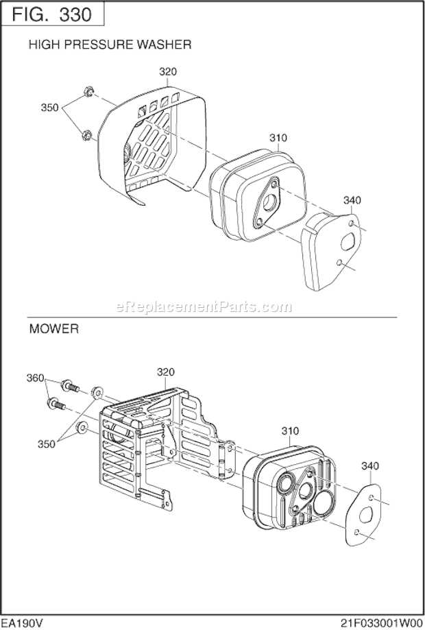 subaru ea190v pressure washer parts diagram