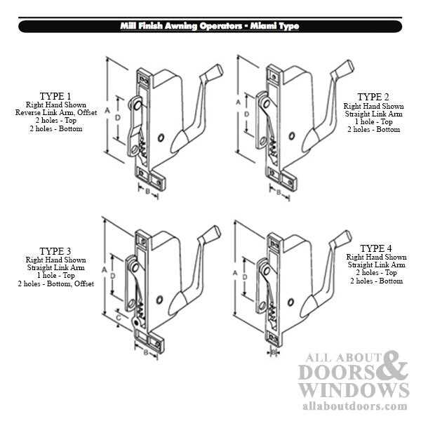 awning window parts diagram