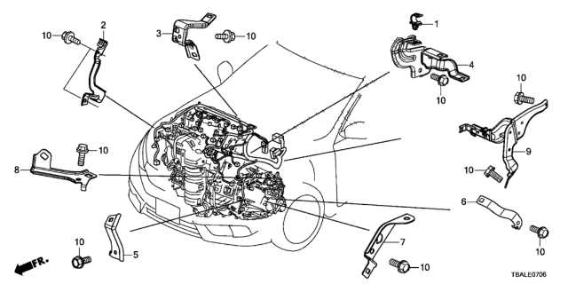 engine bay honda civic engine parts diagram