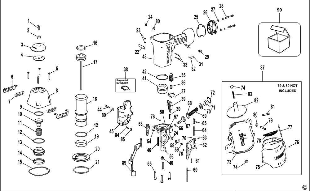 bostitch n80 parts diagram