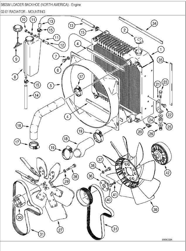 backhoe parts diagram