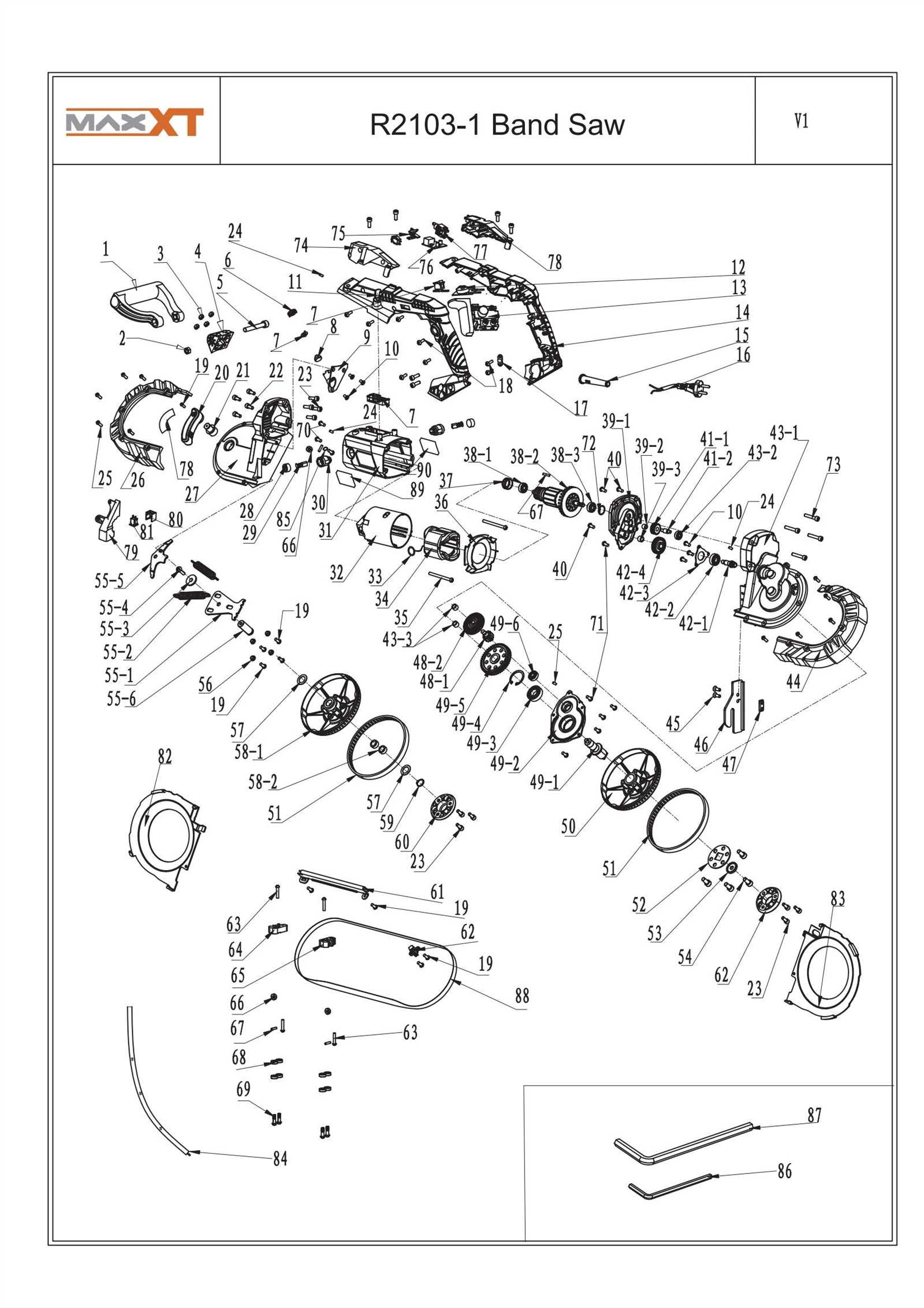 bandsaw parts diagram