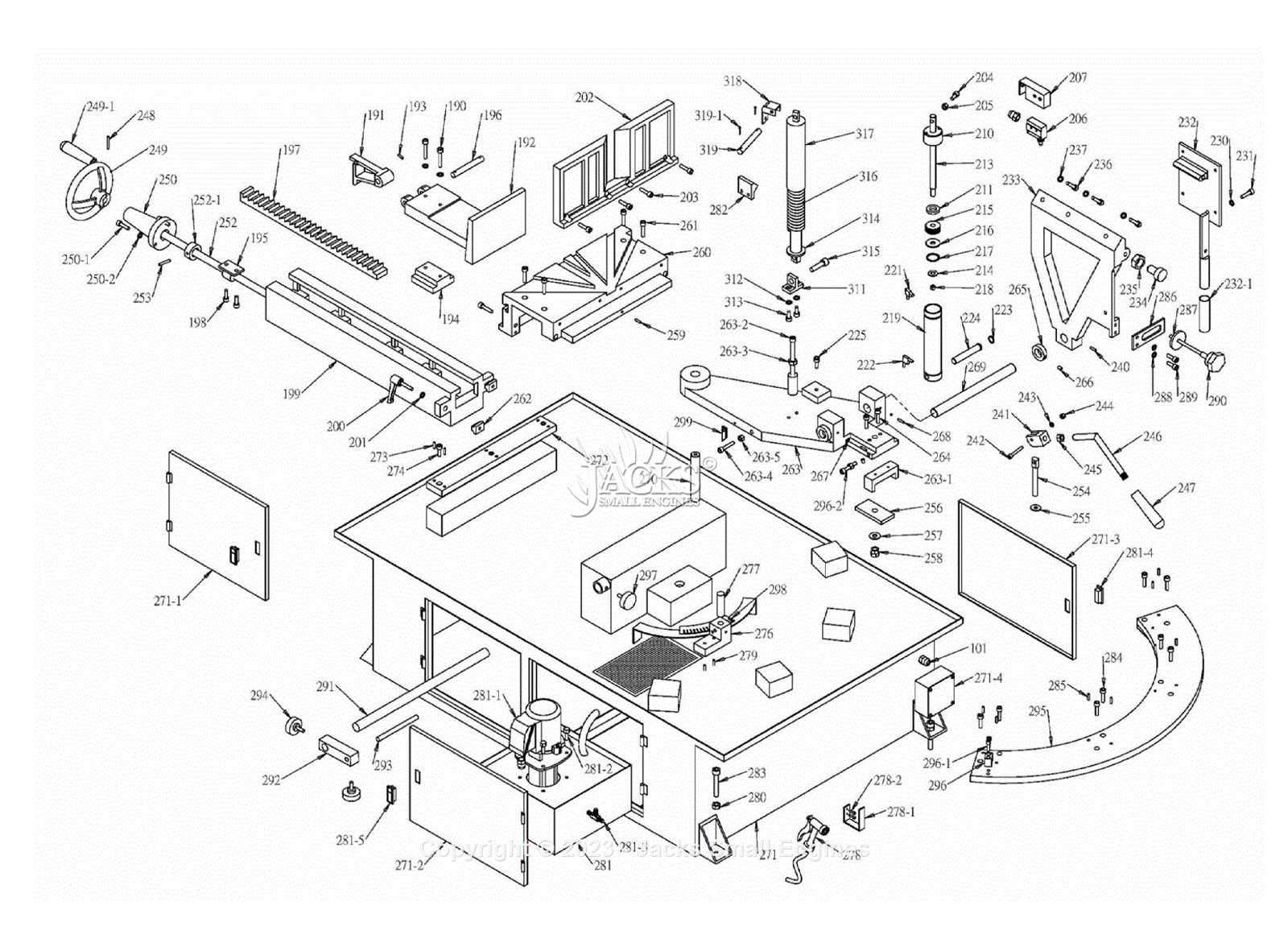 bandsaw parts diagram