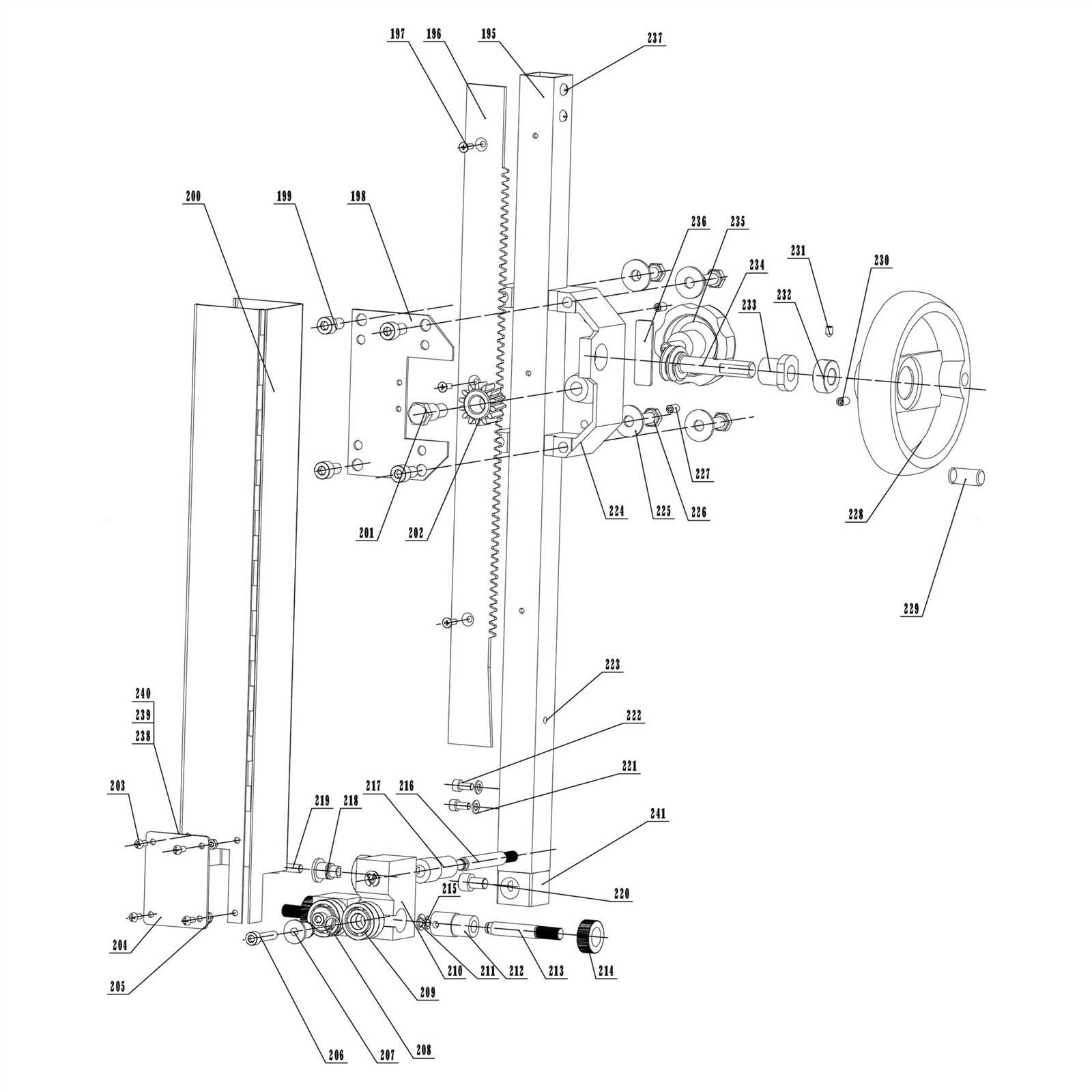 bandsaw parts diagram