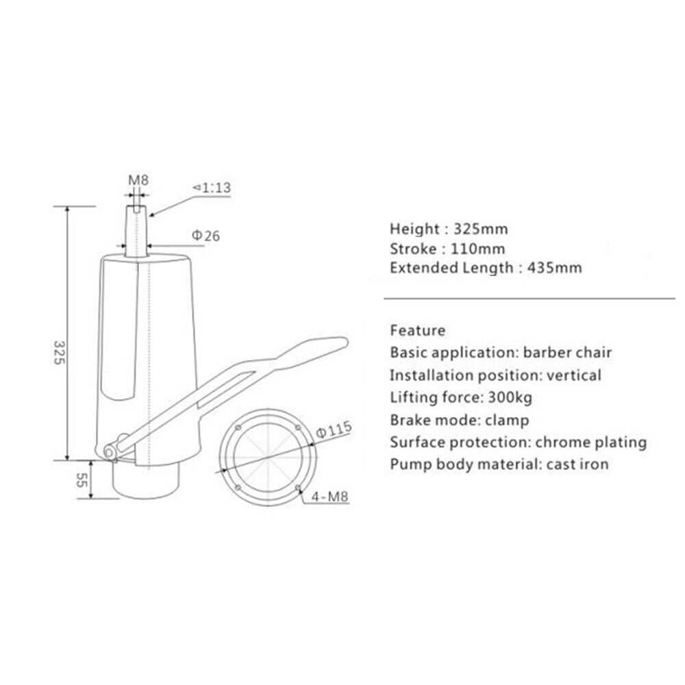 barber chair parts diagram