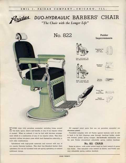 barber chair parts diagram