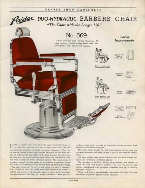 barber chair parts diagram