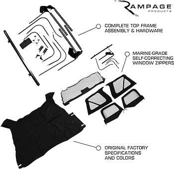 jeep soft top parts diagram