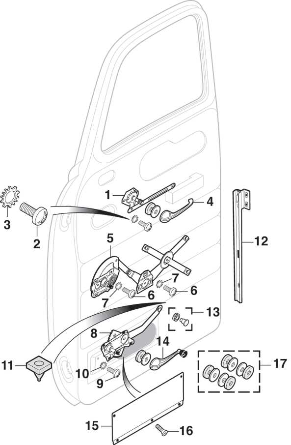 truck door parts diagram