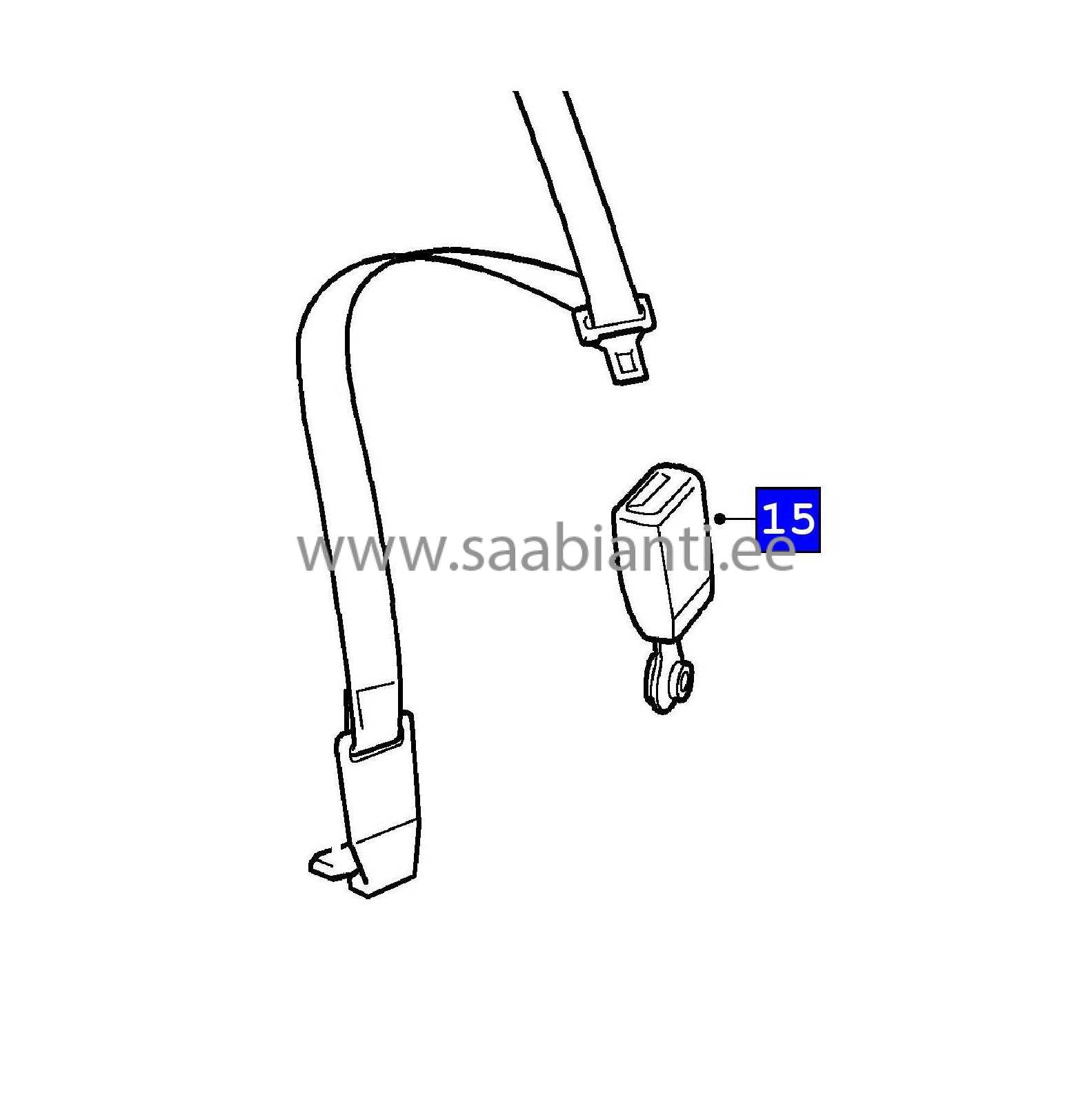 belt buckle parts diagram