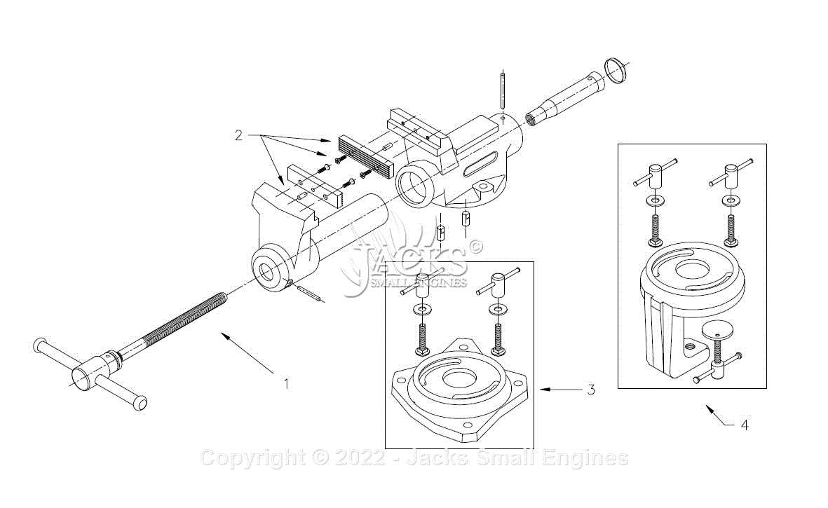 bench vise parts diagram