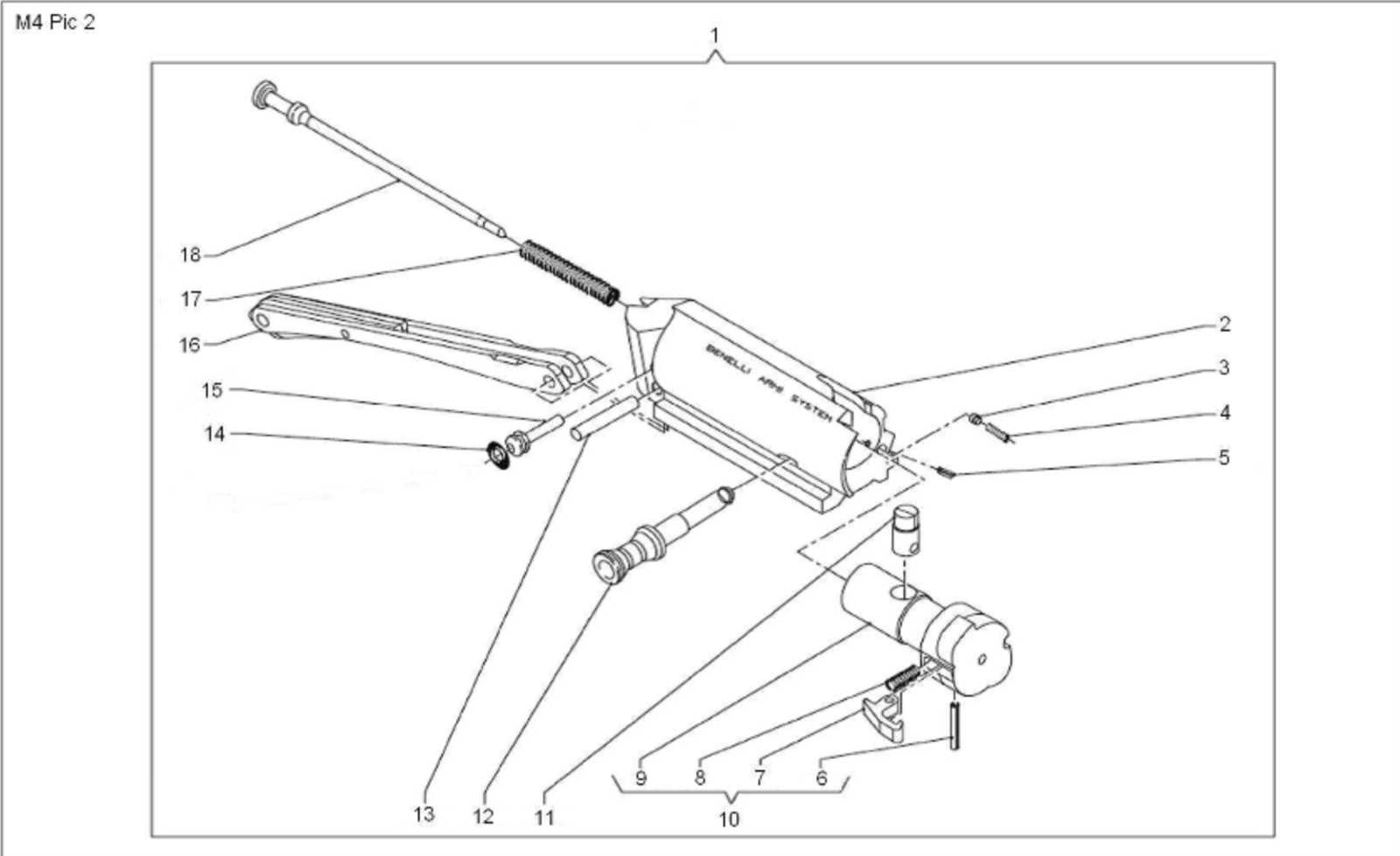 beretta 1301 parts diagram