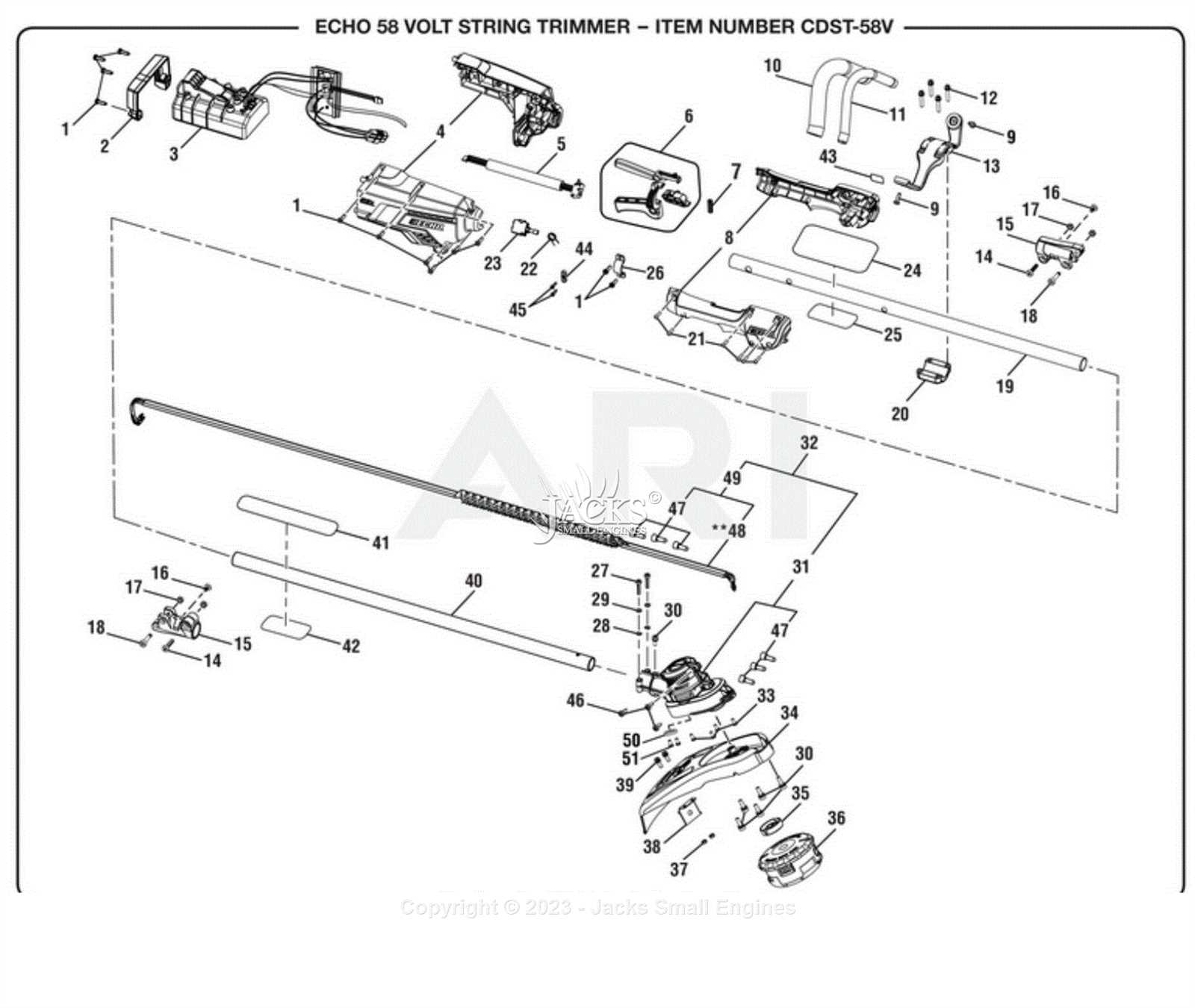 echo string trimmer parts diagram