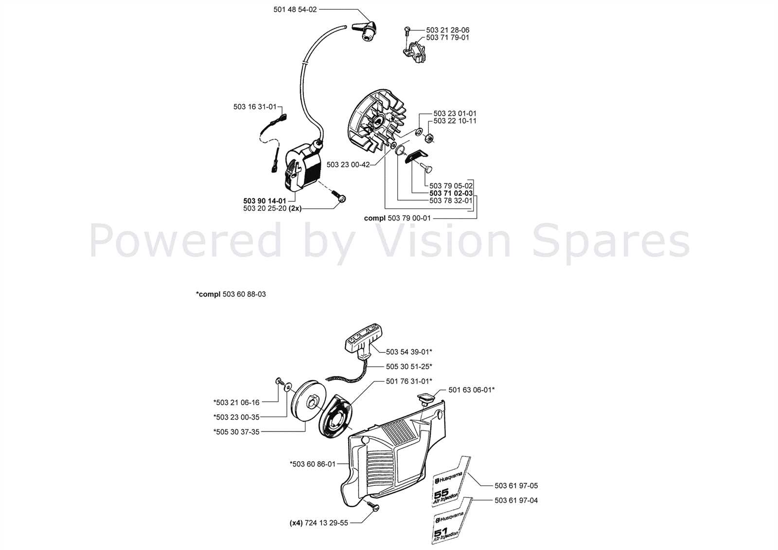 husqvarna 55 parts diagram