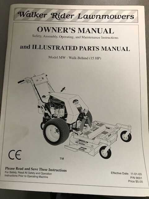 walker mower parts diagram