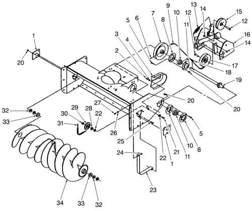 john deere 42 snow blower parts diagram