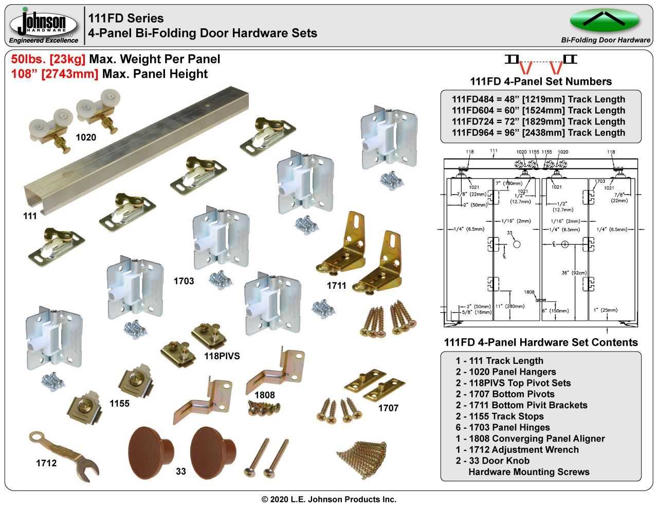 bifold door parts diagram