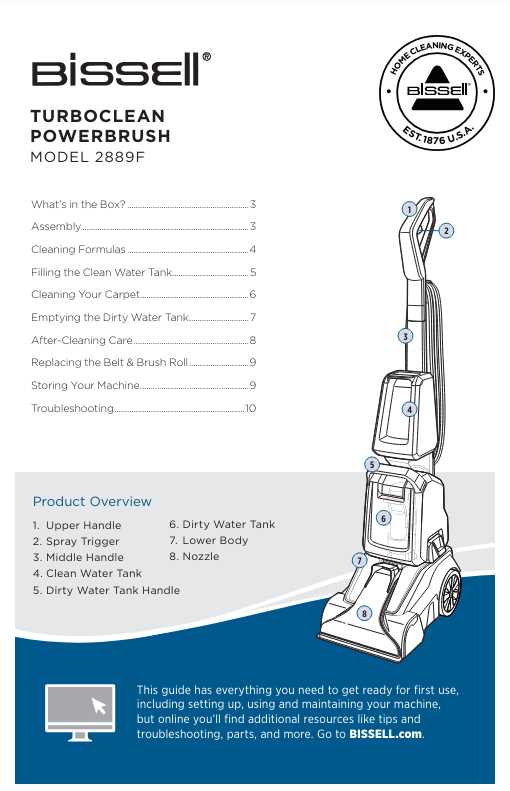 bissell carpet cleaner parts diagram