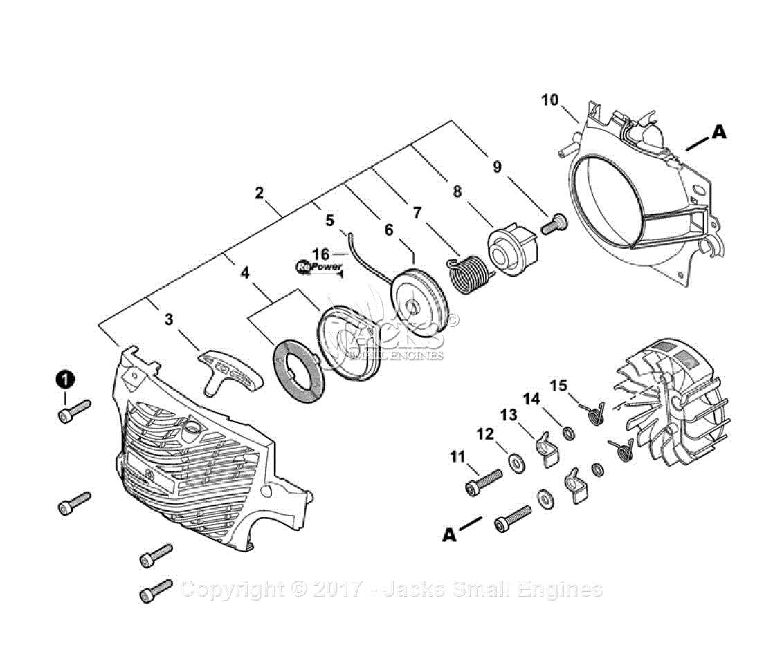 echo chainsaw parts diagram