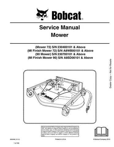 bobcat mower parts diagram