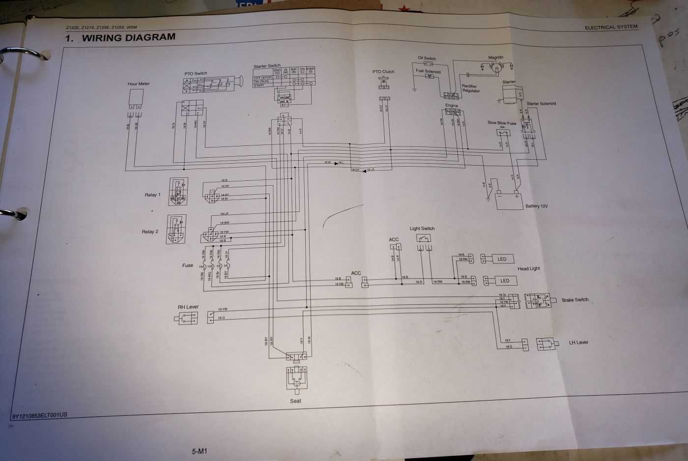 kubota z122e parts diagram