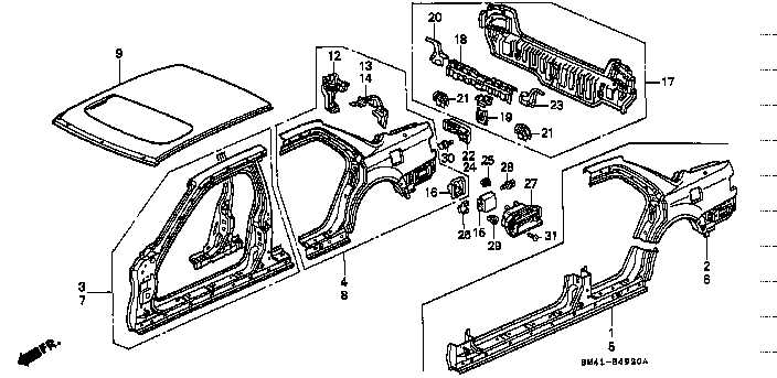 body part honda accord parts diagram