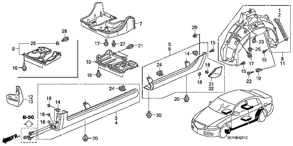 body part honda accord parts diagram