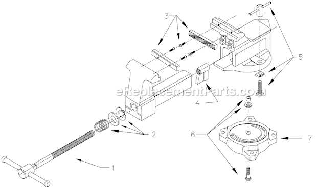 bench vise parts diagram