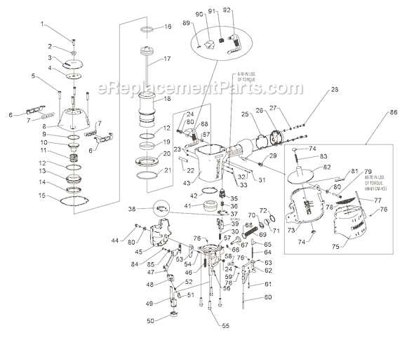 bostitch framing nailer parts diagram