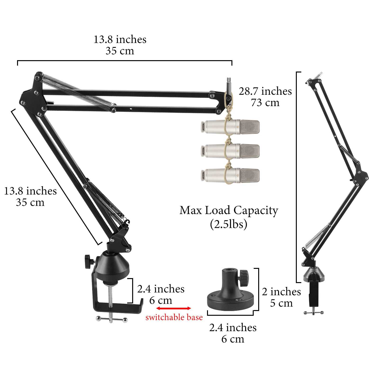 mic stand parts diagram