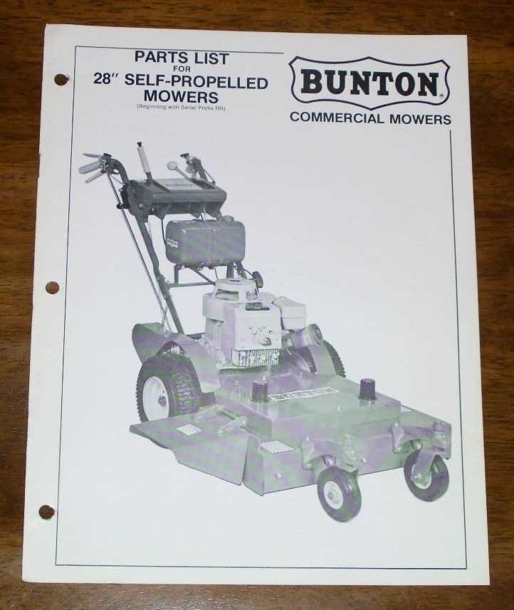 bunton mower parts diagram